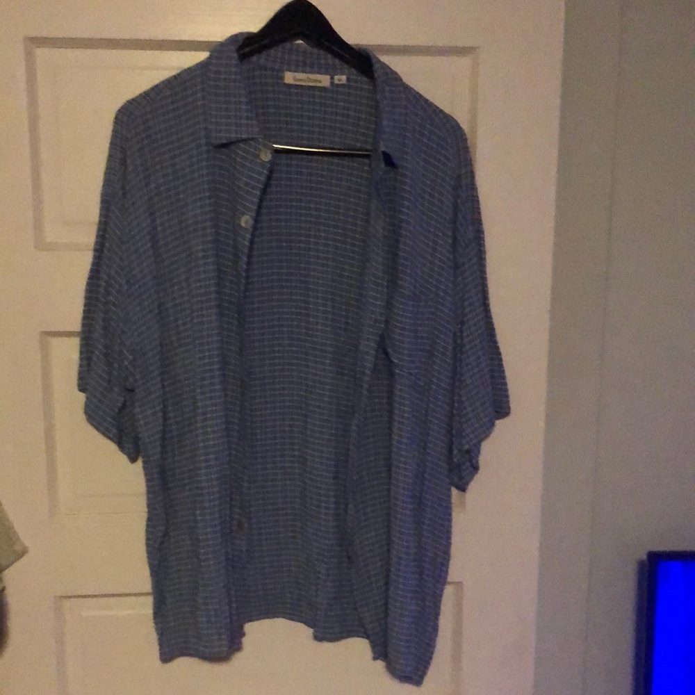 Linea Dome XL blue short sleeve collar shirt